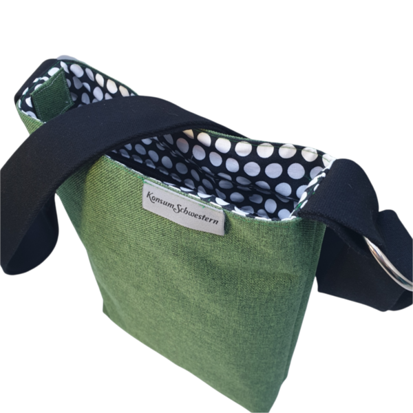 Umhängetasche, Schultertasche, kleine Handtasche mit verstellbarem Gurt grünCanvas-ähnlich