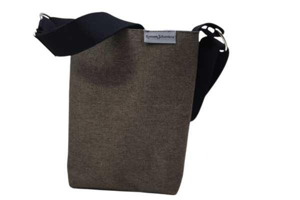 Umhängetasche, Schultertasche, kleine Handtasche mit verstellbarem Gurt Canvas-ähnlich schlammgrün